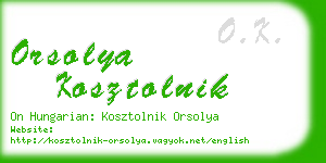 orsolya kosztolnik business card